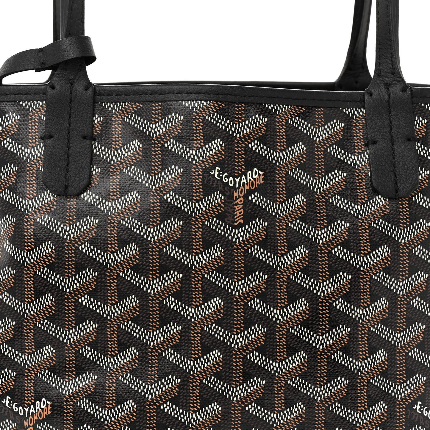 Goyardine Reversible Mini Anjou Black