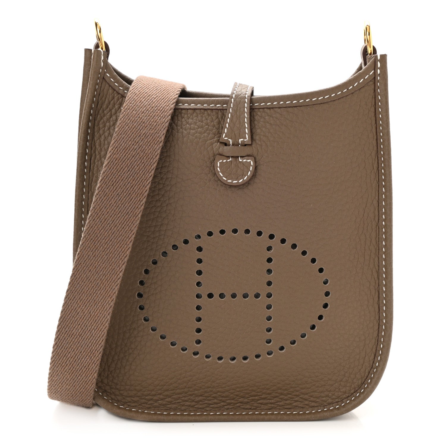 Hermes Taurillon Clemence Evelyne TPM Etoupe 1 of 11