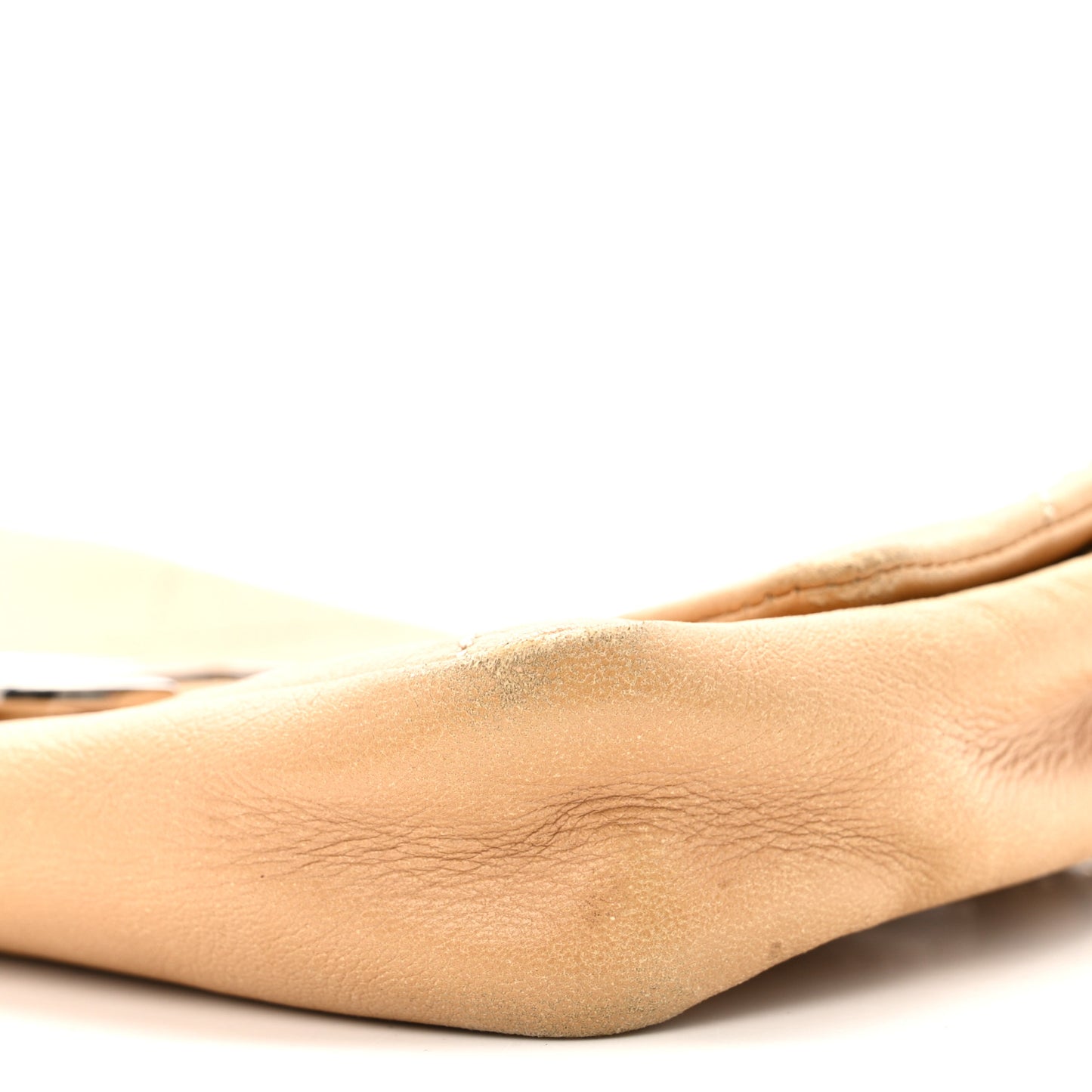 Lambskin Diamond Stitched CC CC East West Flap Beige