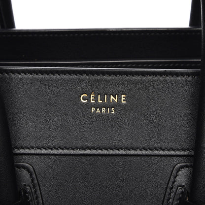 Celine Smooth Calfskin Micro Luggage Black 7 of 9