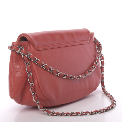 Chanel Caviar Large Half Moon Flap Red 3 of 10