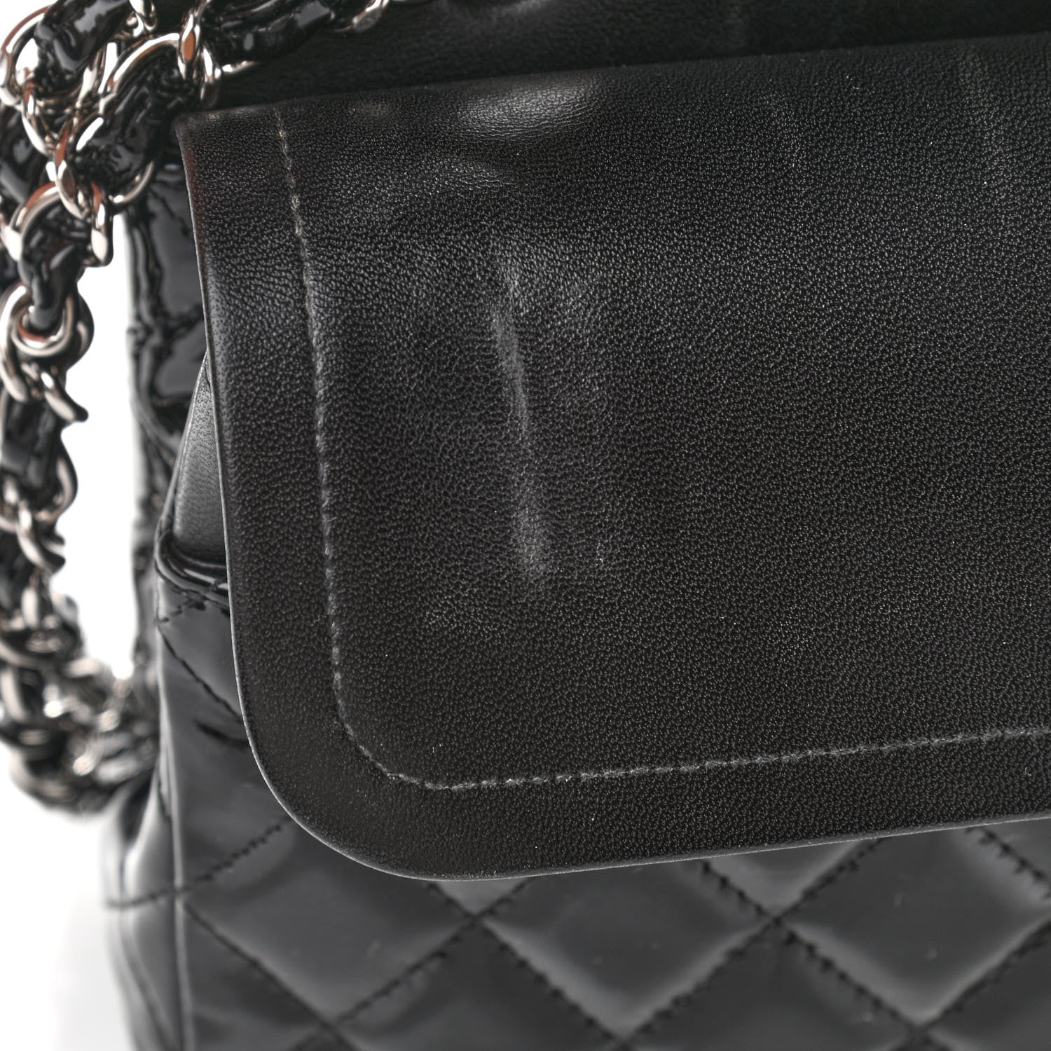 Chanel Patent Quilted Medium Double Flap Black 13 of 13