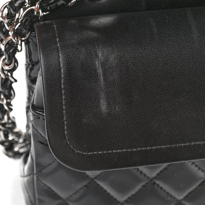 Chanel Patent Quilted Medium Double Flap Black 13 of 13