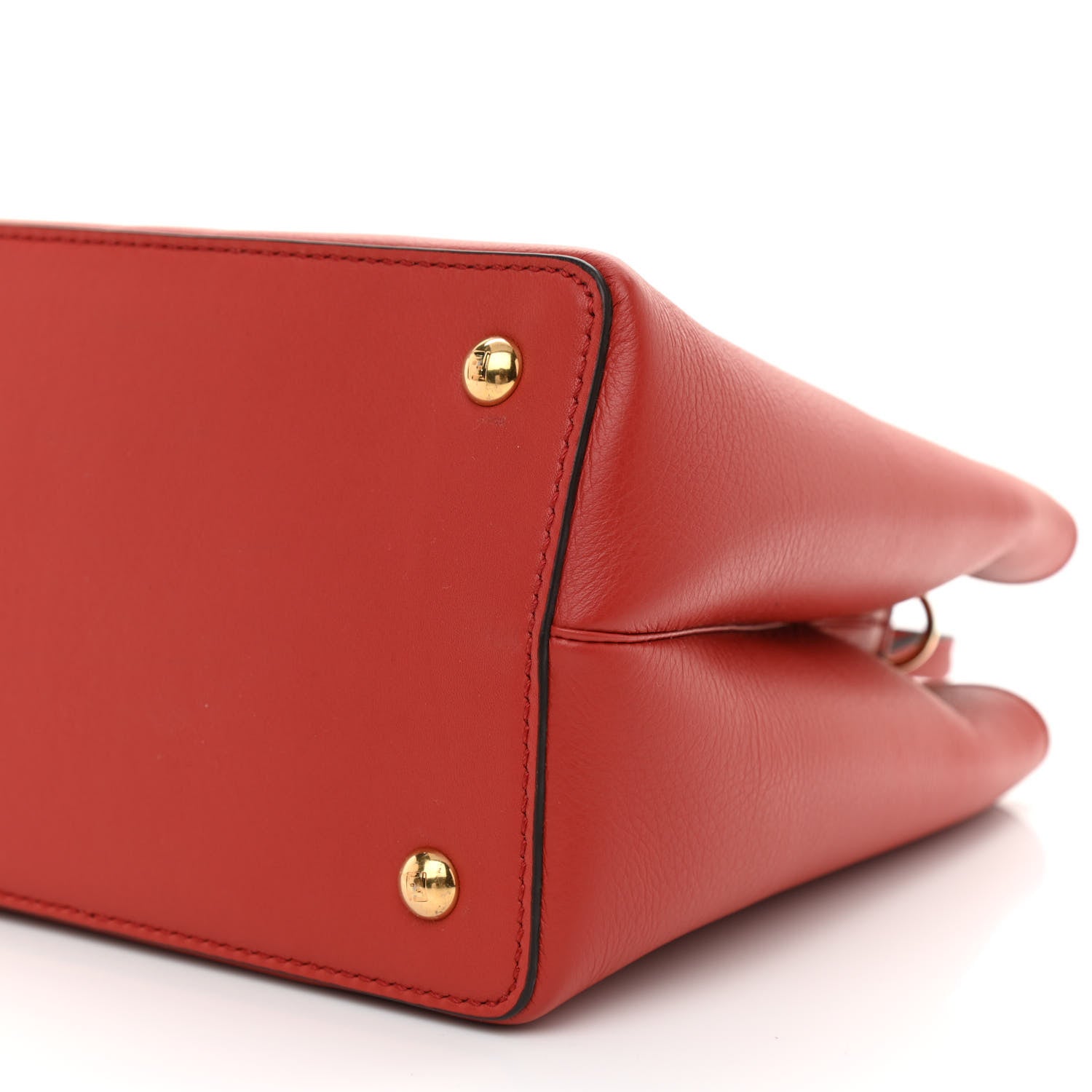 Fendi Vitello Dolce Century Petite 2Jours Tote Bloody Mary Turchese Pallido 7 of 7