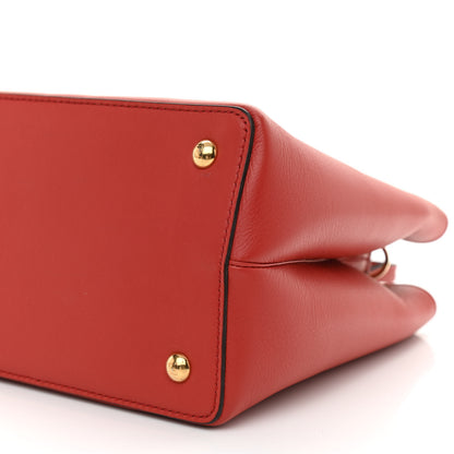 Fendi Vitello Dolce Century Petite 2Jours Tote Bloody Mary Turchese Pallido 7 of 7