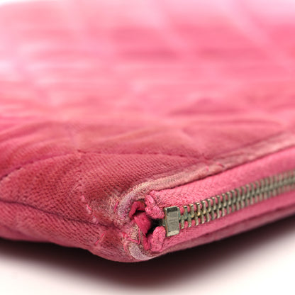 Chanel Velvet Quilted Medium Cosmetic Case Pink 11 of 12