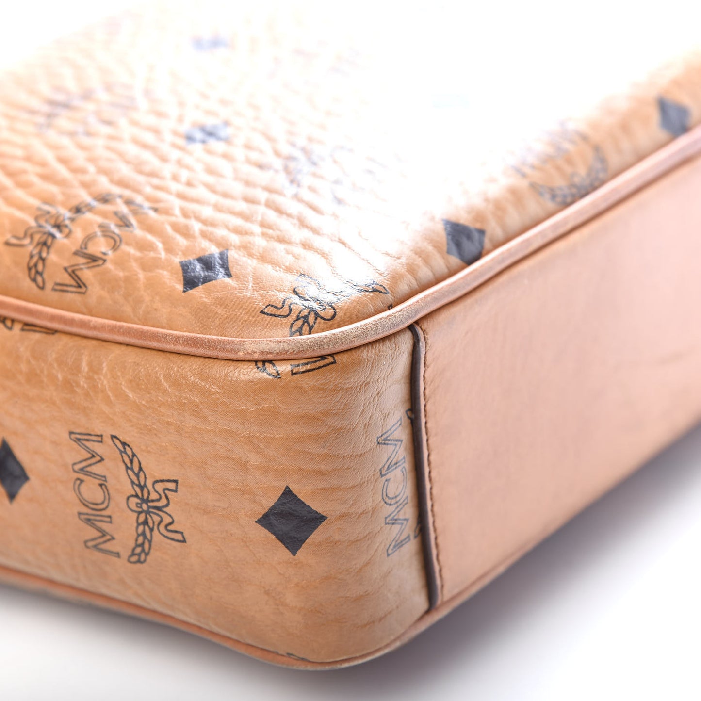 Visetos Medium Heritage Line Camera Crossbody Bag Cognac