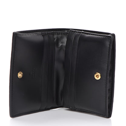 Gucci Guccissima Card Case Wallet Black 5 of 8