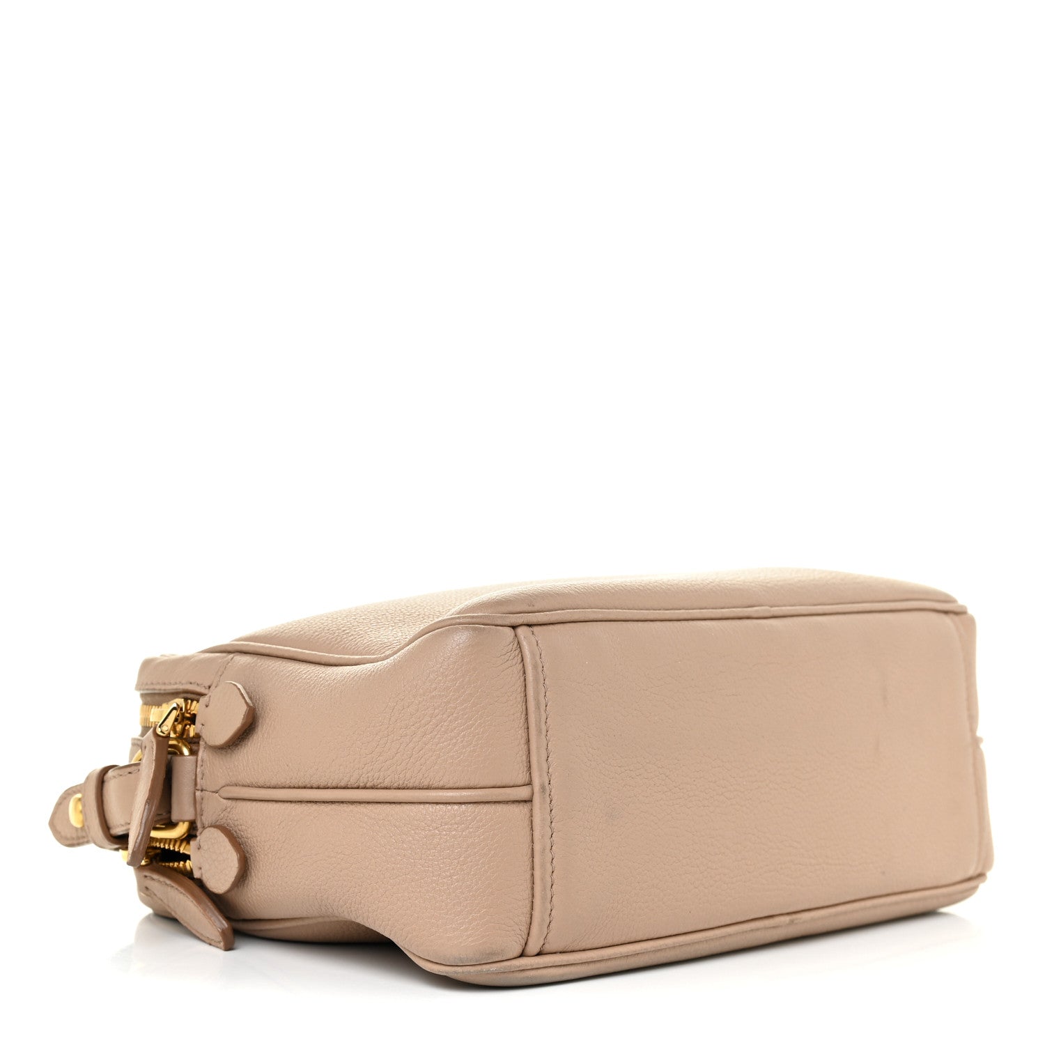 Prada Vitello Daino Medium Double Zip Shoulder Bag Cammeo 4 of 20