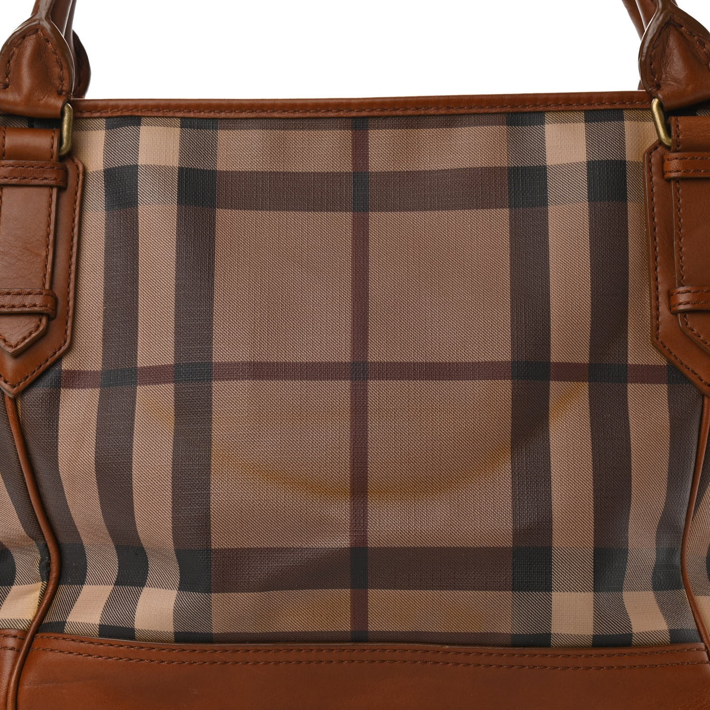 Smoked Check Tote Bag Brown