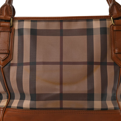Burberry Smoked Check Tote Bag Brown 6 of 9