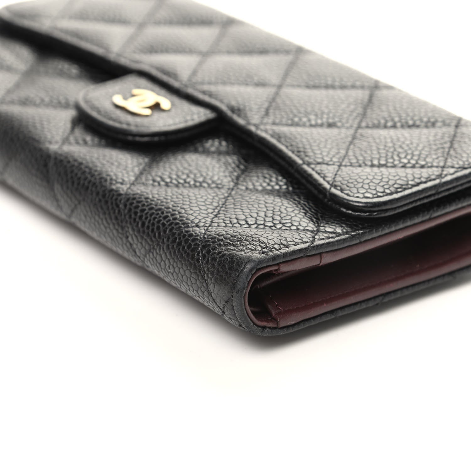 Chanel Caviar Quilted Long Flap Wallet Black 9 of 9