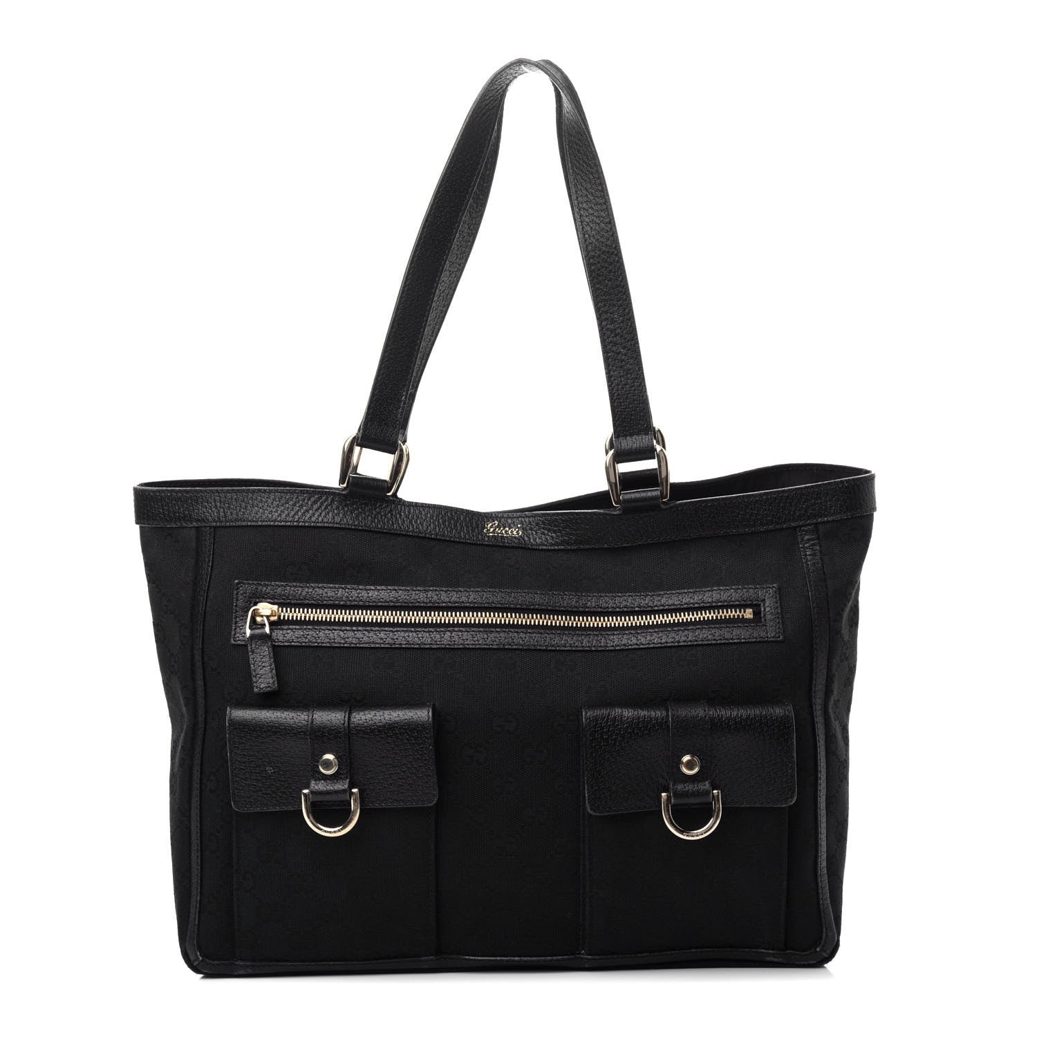 Gucci Monogram Abbey D Ring Tote Black 1 of 11