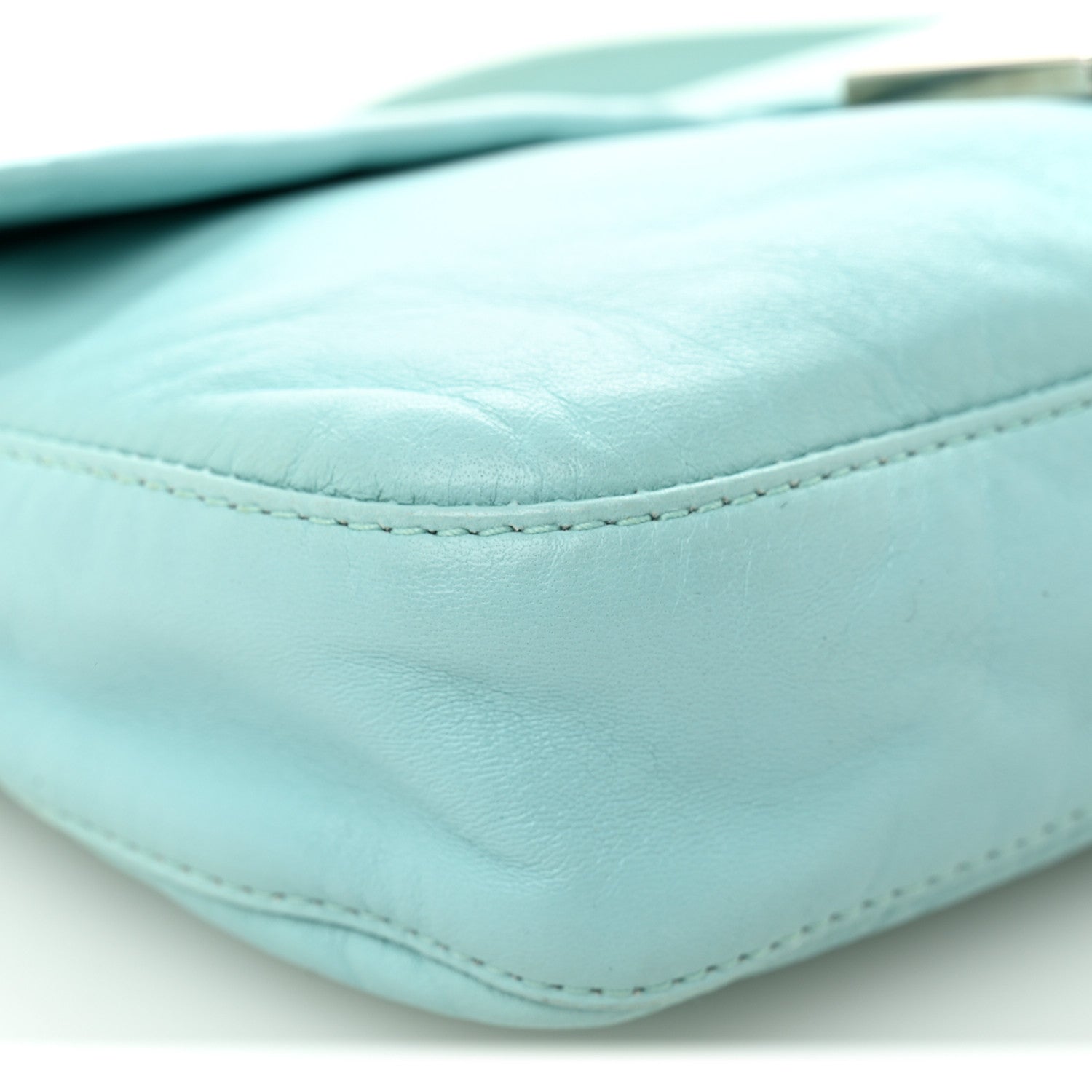 Fendi Nappa Elefante Baguette Light Blue 8 of 9