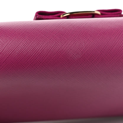 Salvatore Ferragamo Calfskin Mini Miss Vara Bow Chain Bag Sangria 11 of 11