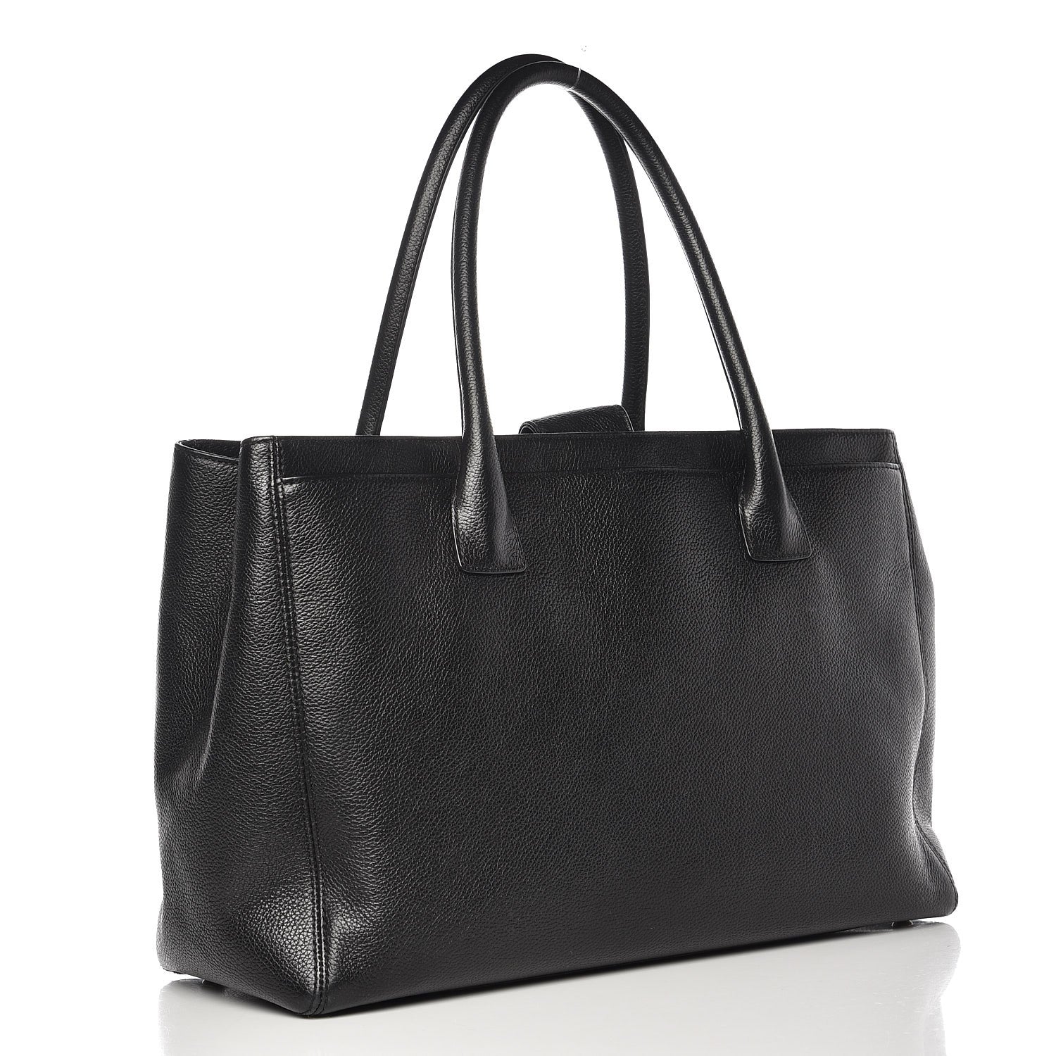 Chanel Calfskin Cerf Executive Shopper Tote Black 3 of 14