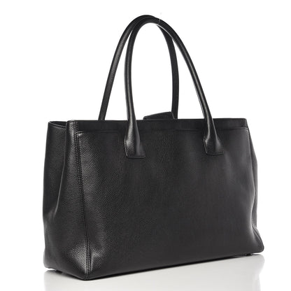Chanel Calfskin Cerf Executive Shopper Tote Black 3 of 14