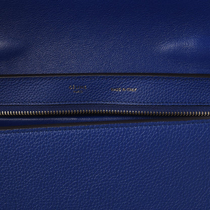 Celine Drummed Calfskin Suede Small Trapeze Indigo 7 of 8