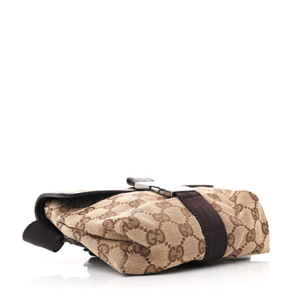 Gucci Monogram Waist Pouch Bag Dark Brown 4 of 10