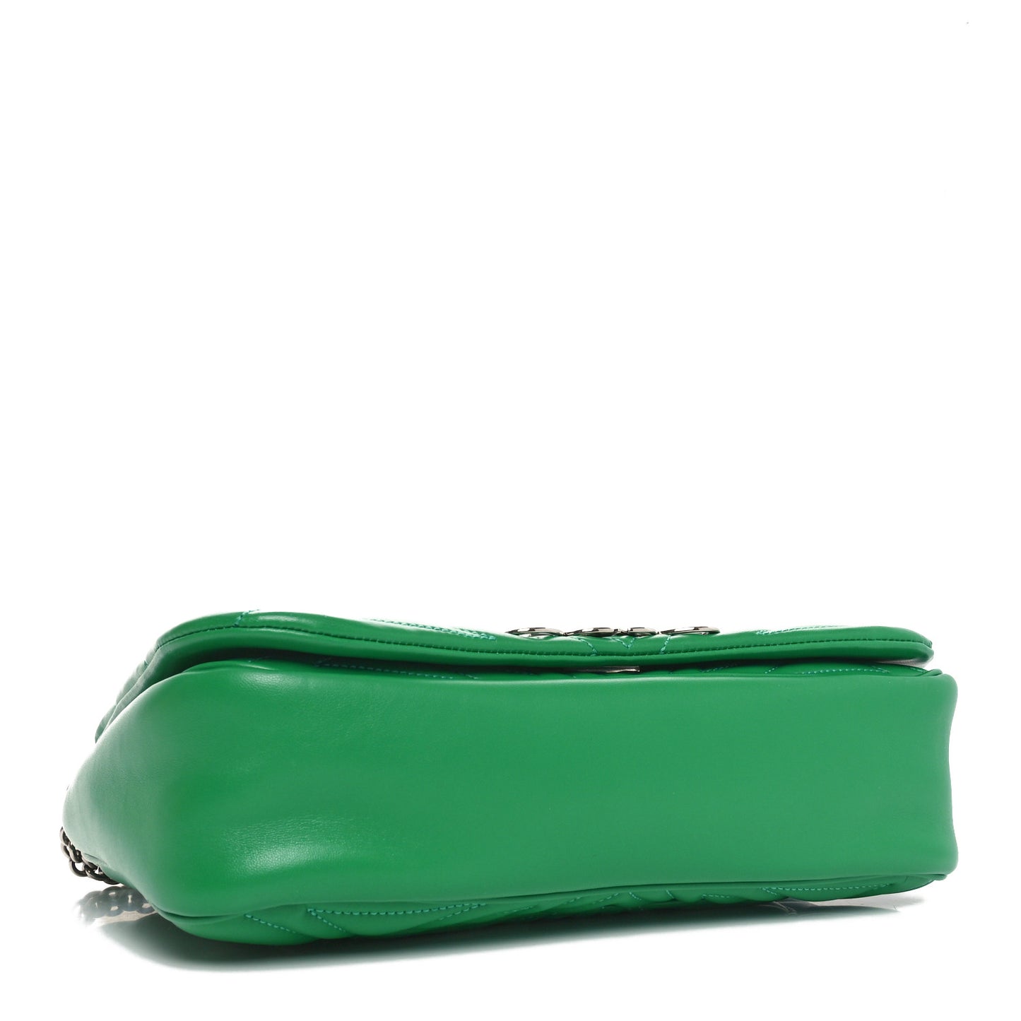 Lambskin Quilted Medium The Seal Chain Shoulder Bag Green