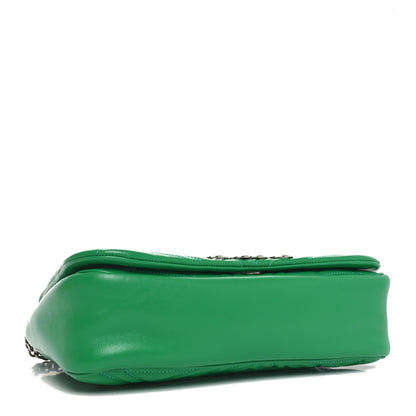 Alexander McQueen Lambskin Quilted Medium The Seal Chain Shoulder Bag Green 4 of 9