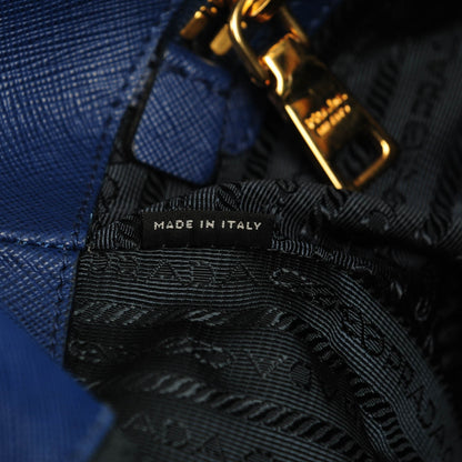 Prada Saffiano Lux Large Tote Bluette 7 of 9