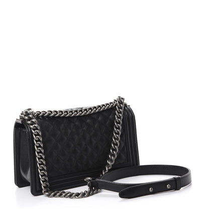 Chanel Caviar Quilted Medium Boy Flap Black 3 of 14