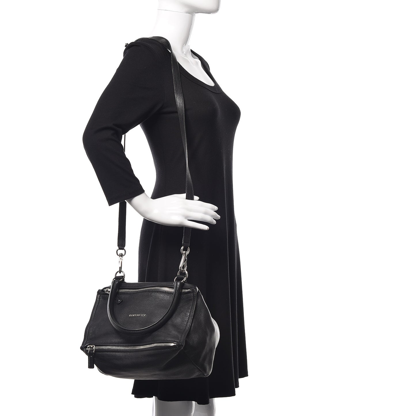 Sugar Goatskin Small Pandora Black