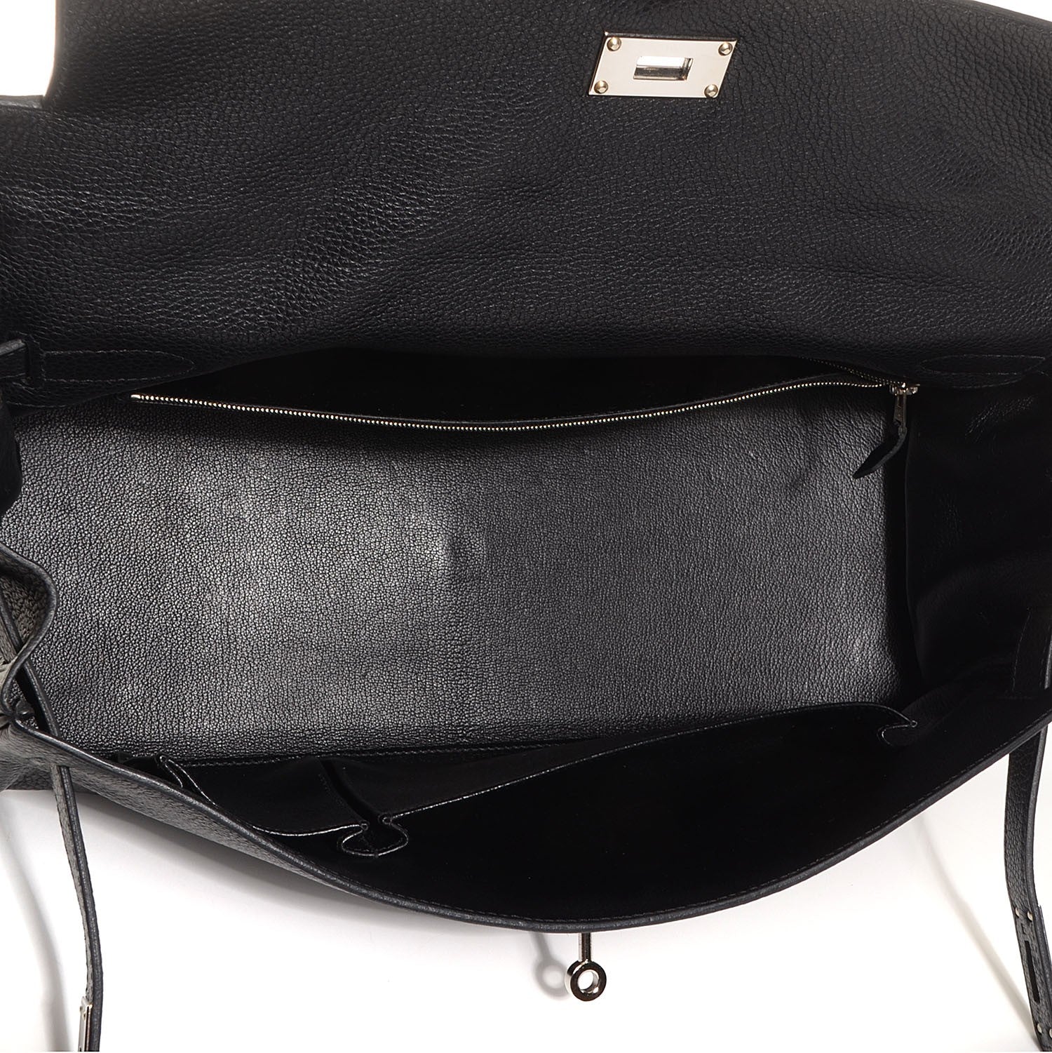 Hermes Taurillon Clemence Shoulder Kelly 40 Black 22 of 23