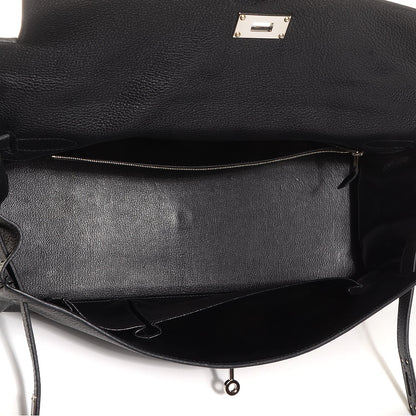 Hermes Taurillon Clemence Shoulder Kelly 40 Black 22 of 23