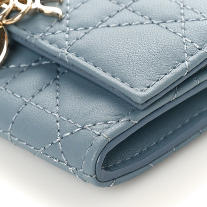 Christian Dior Lambskin Cannage Miss Dior Glycine Wallet Cloud Blue 8 of 8