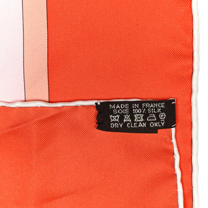 Hermes Silk Harnais De Cour Scarf 90 Orange 3 of 5