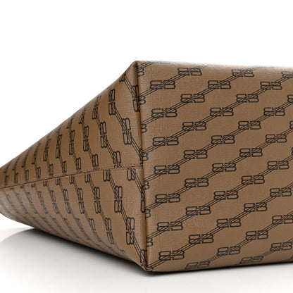 Balenciaga Coated Canvas BB Monogram Large Signature East West Shopper Bag Beige Brown 9 of 10