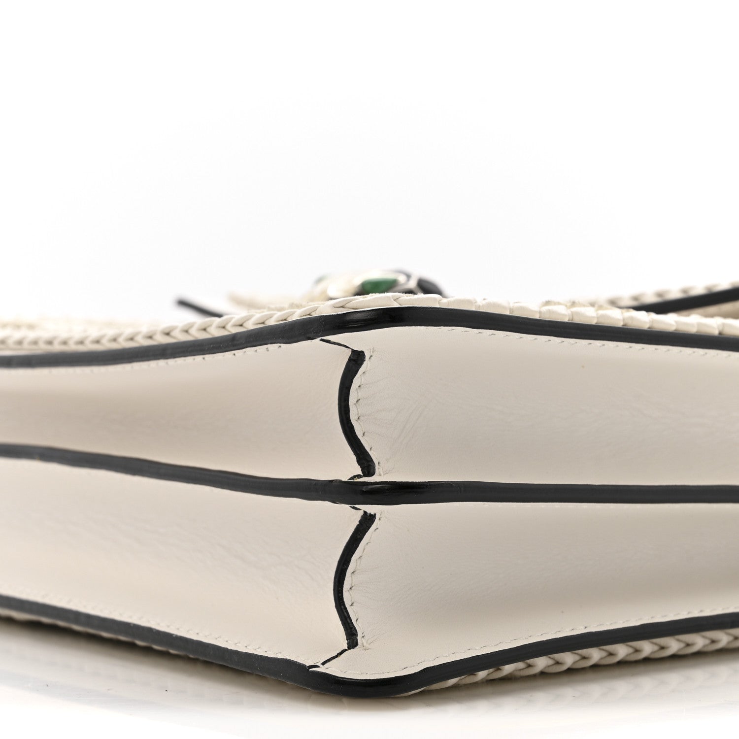 Bulgari Calfskin Woven Chain Serpenti Forever Crossbody Bag White 10 of 15