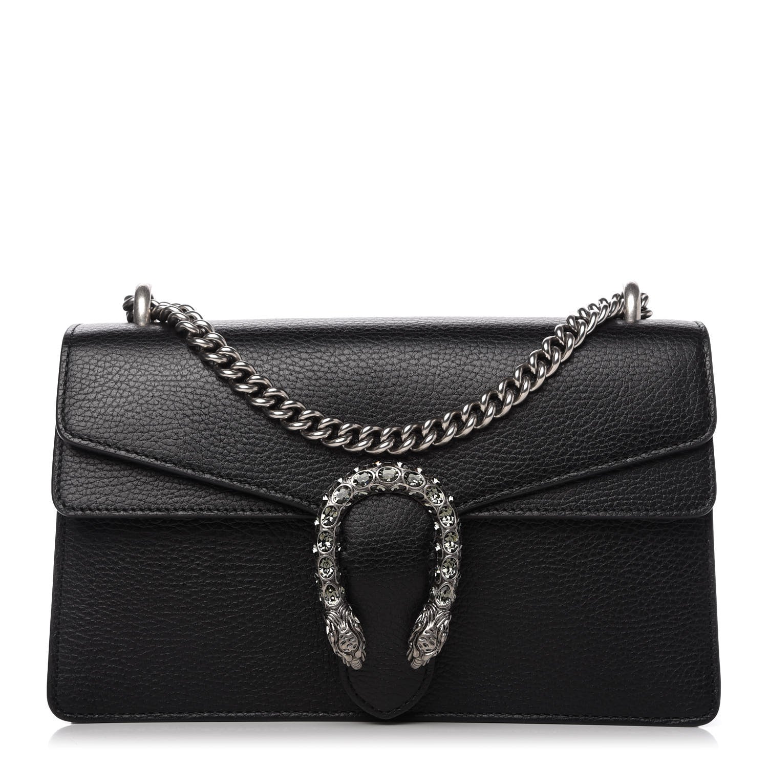 Gucci Pebbled Calfskin Small Dionysus Shoulder Bag Black 1 of 10