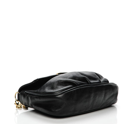Fendi Vitello Flamingo Fendista Pouchette Crossbody Black 4 of 6