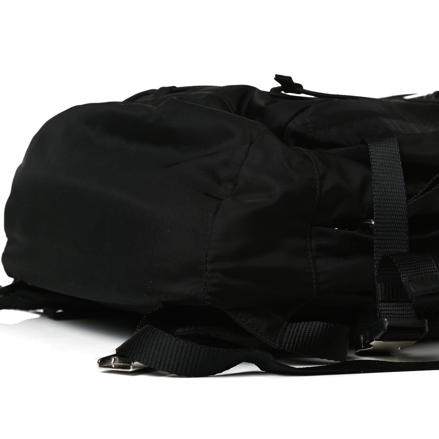 Prada Nylon Montagna Compression Backpack Black 9 of 14