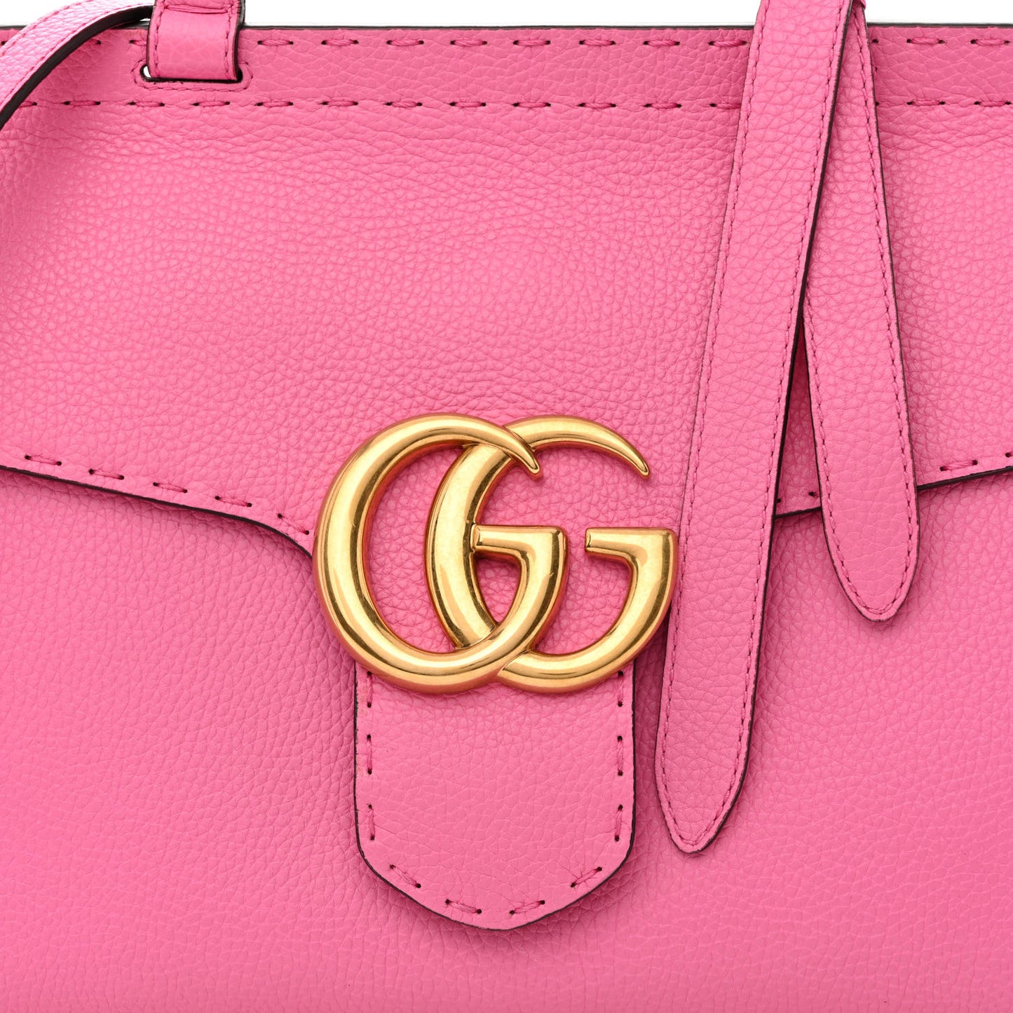 Calfskin Small GG Marmont Top Handle Bag Pink Tropical Flower