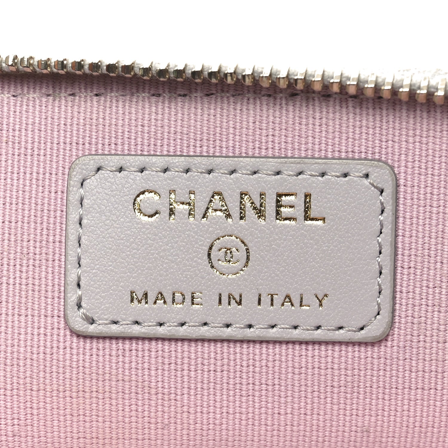 Chanel Caviar Quilted Textured CC Zip Card Holder Wallet  Grey 6 of 9