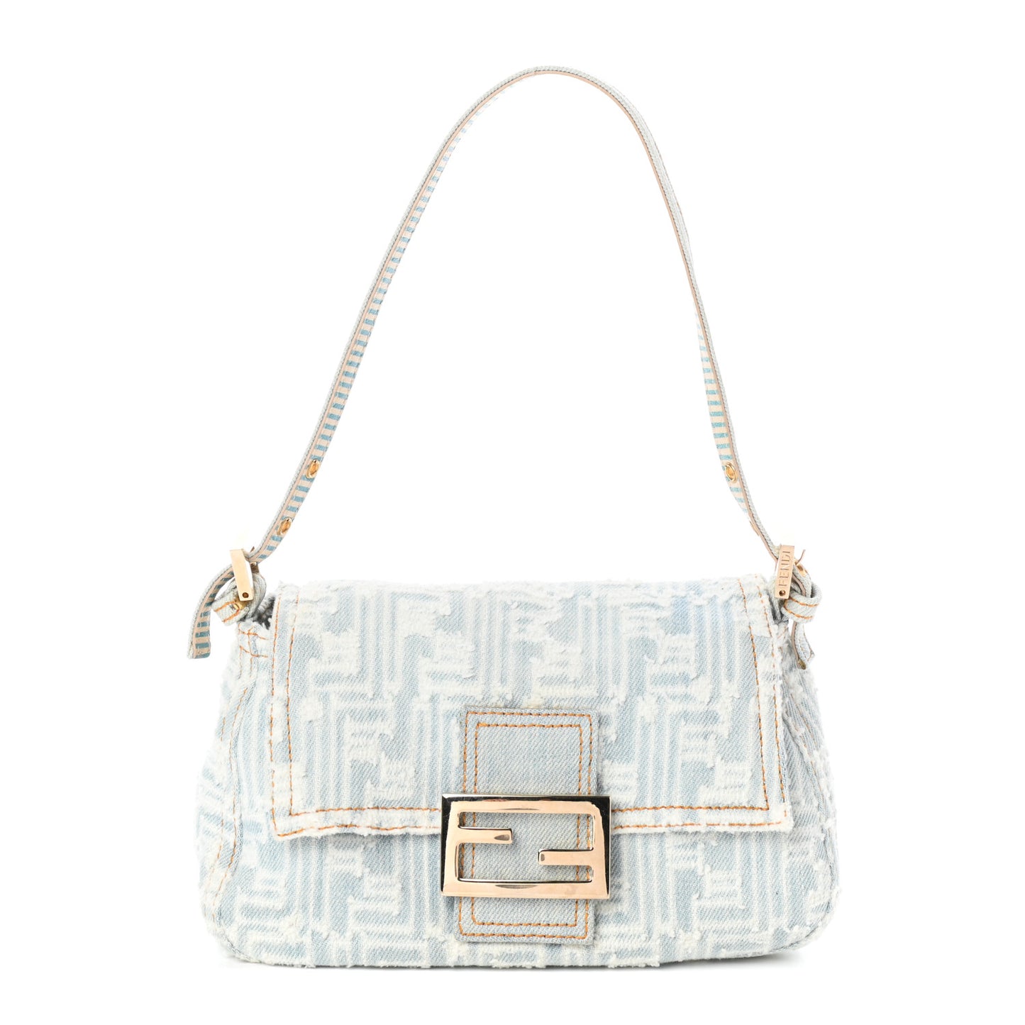 Denim Zucca Mini Mama Baguette Blue