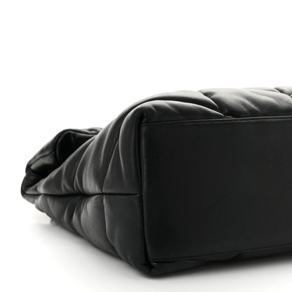 Saint Laurent Lambskin Quilted Monogram Monochrome Small Loulou Puffer Chain Satchel Black 9 of 11