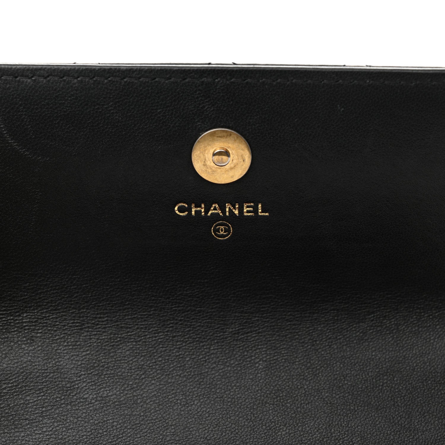Chanel Lambskin Quilted Sweet Camellia Flap Phone Holder With Chain Black 6 of 13