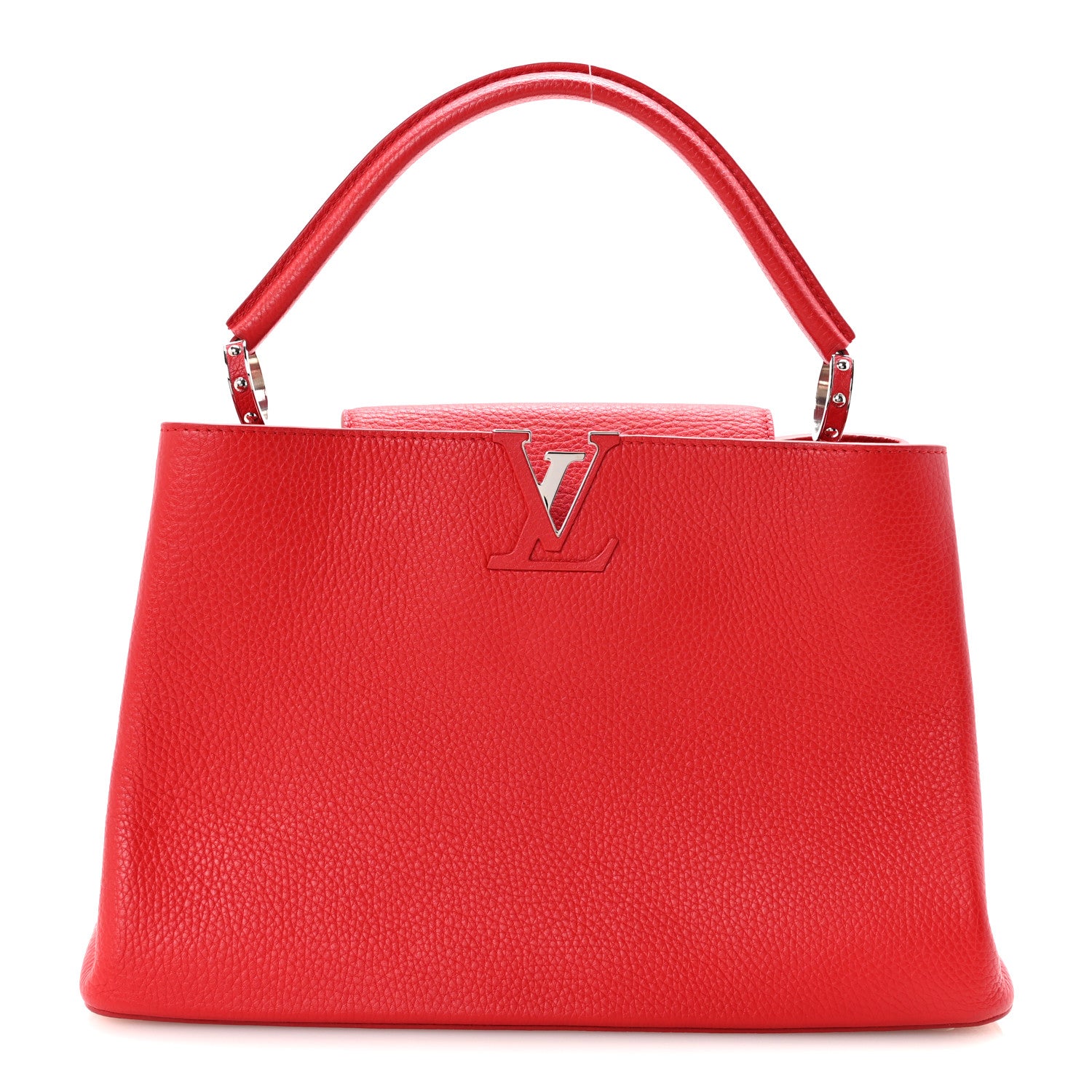 Louis Vuitton Taurillon Capucines MM Coquelicot 1 of 9