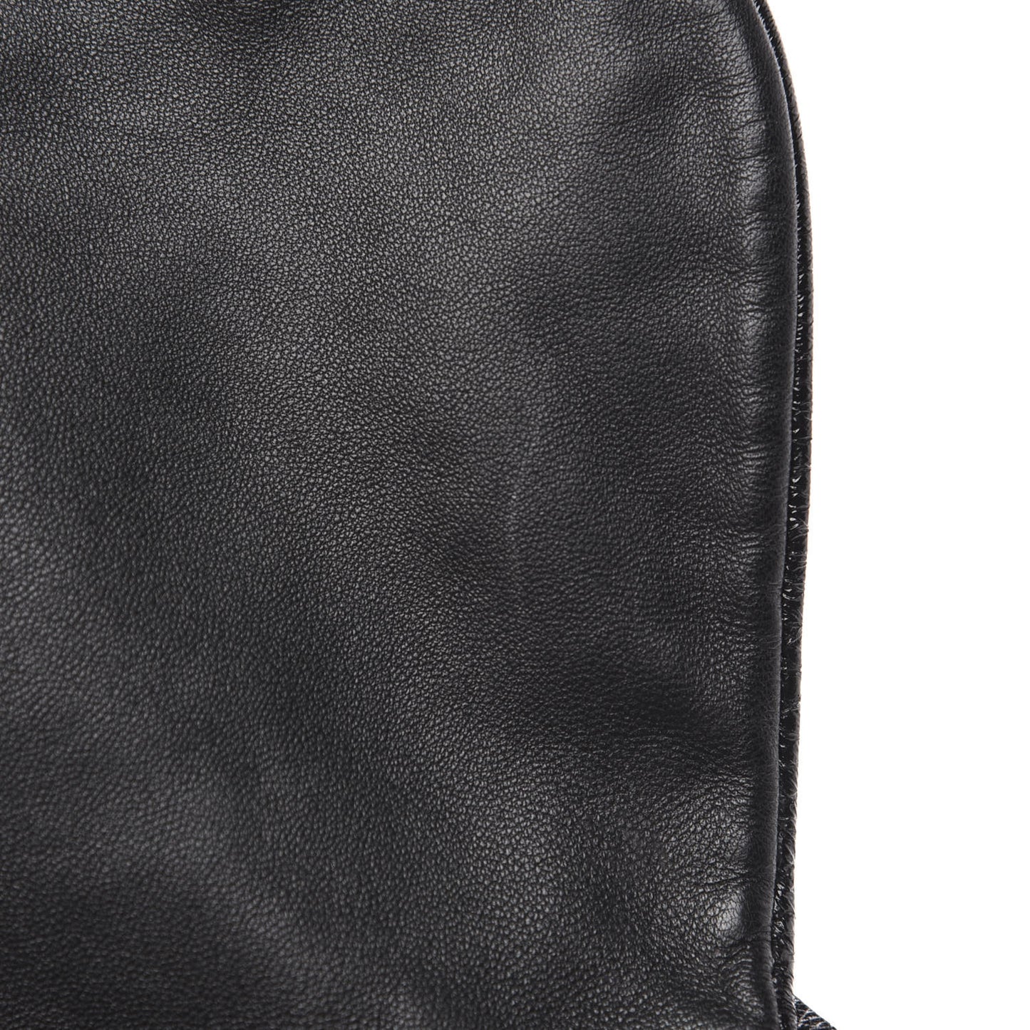 Patent Goatskin Intrecciato Shoulder Bag Black
