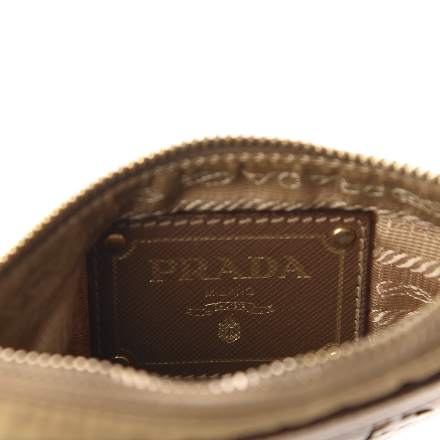 Prada Tessuto Nylon Saffiano Logo Crossbody Bag Beige 8 of 13