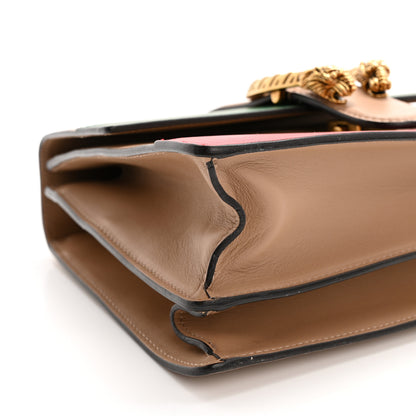 Gucci Calfskin Bamboo Web Medium Dionysus Top Handle Bag Camelia Bright Evergreen Hibiscus Red 9 of 15