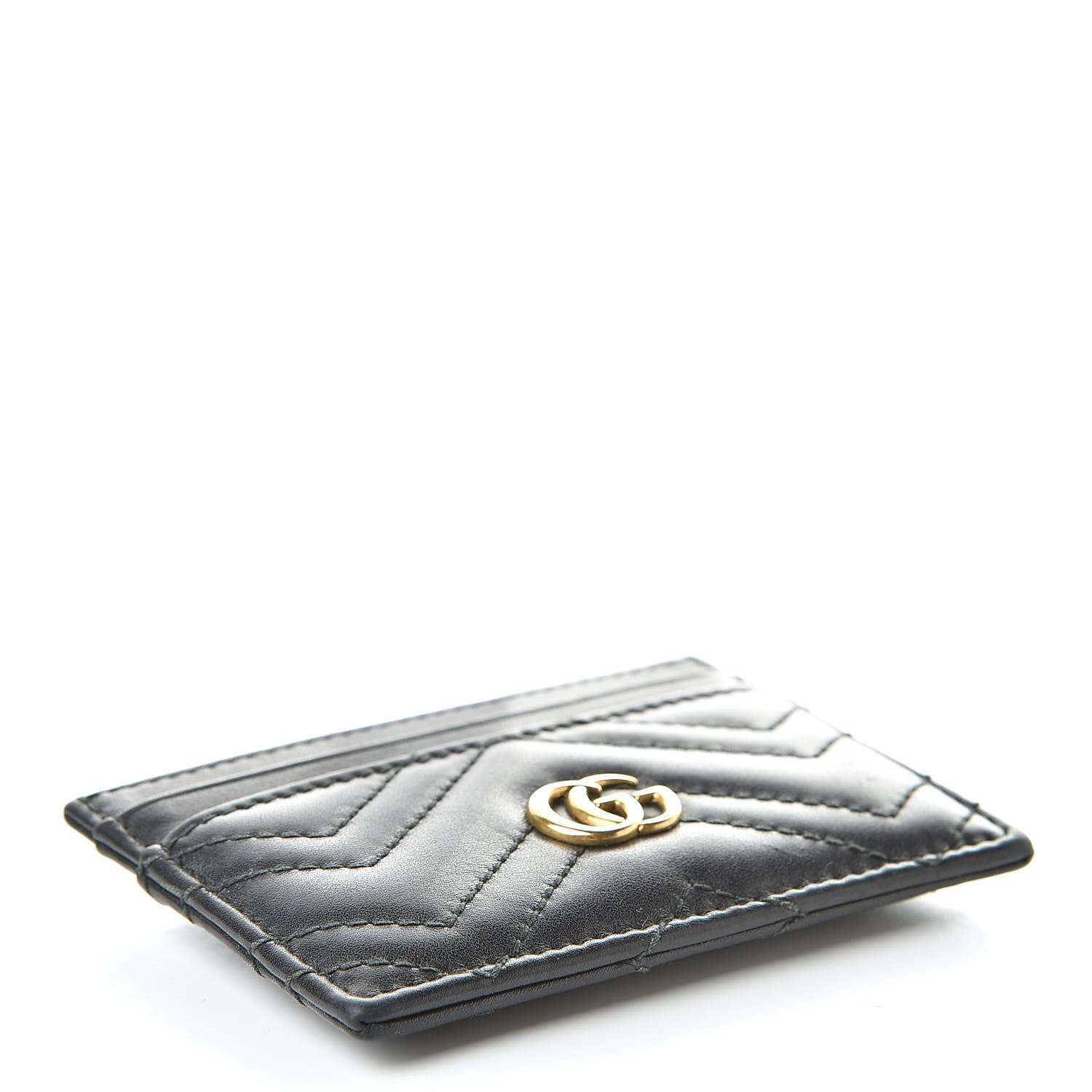 Gucci Calfskin Matelasse GG Marmont Card Holder Black 4 of 7