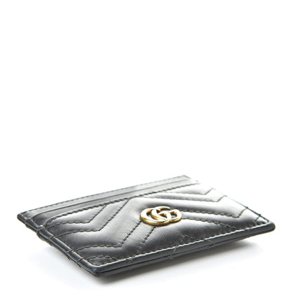 Gucci Calfskin Matelasse GG Marmont Card Holder Black 4 of 7