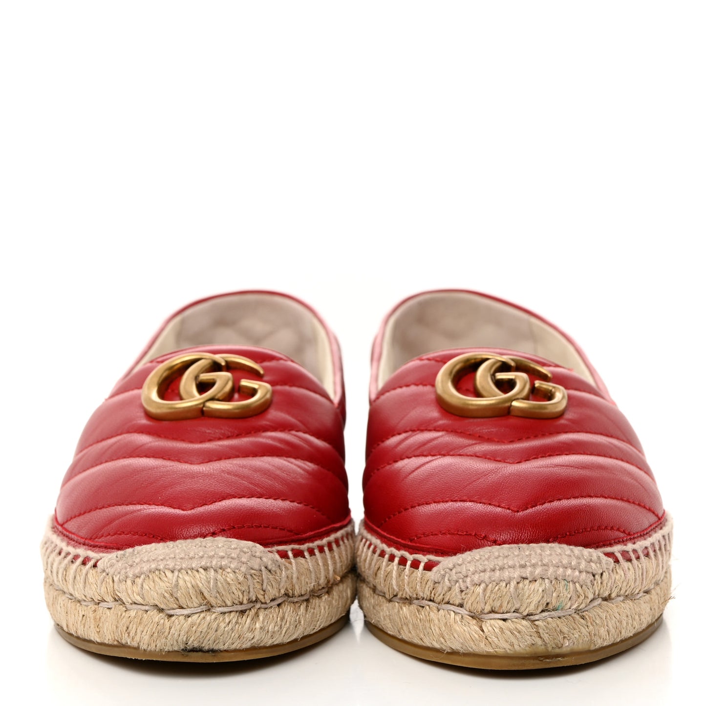 Nappa Matelasse GG Marmont Espadrilles 38 Hibiscus Red