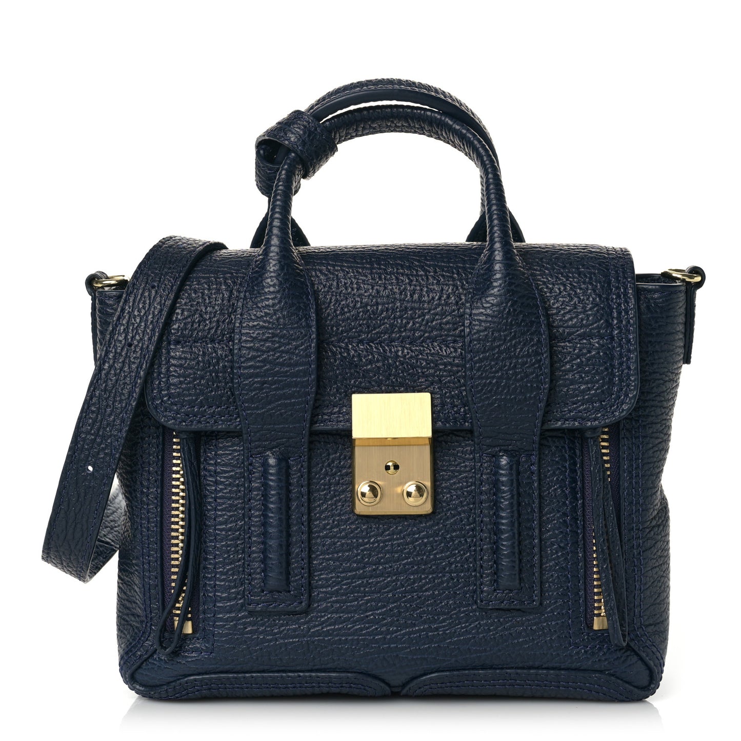 Textured Calfskin Mini Pashli Satchel Ink